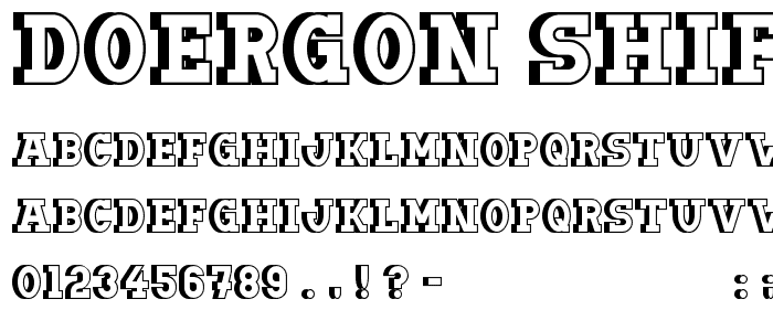 Doergon Shift font